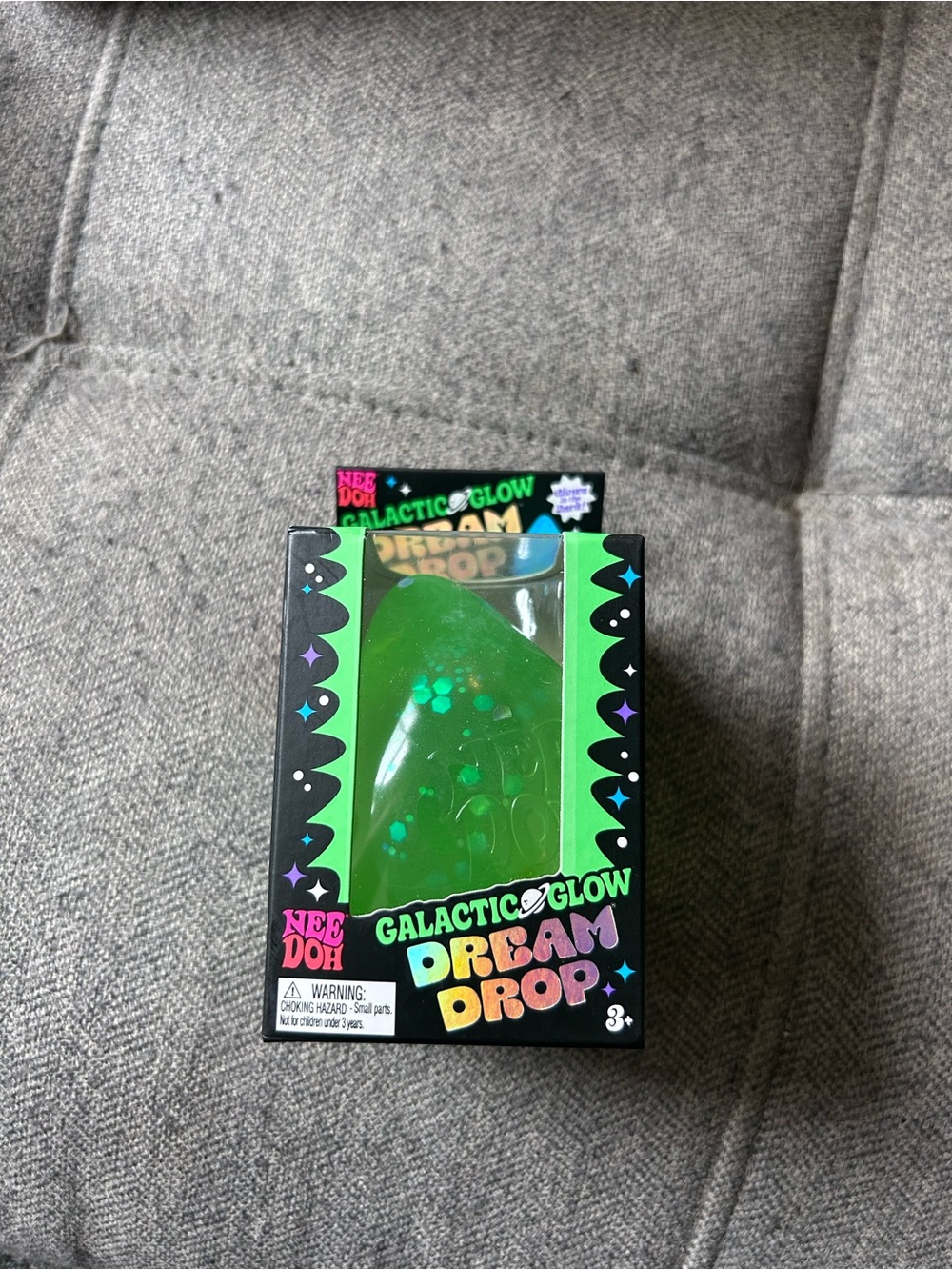Needoh Galactic Glow Dream Drop — Green Sensory Toy